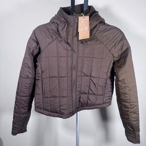 Weather Club Women’s Small Quilted Hooded Puffer Jacket NWT